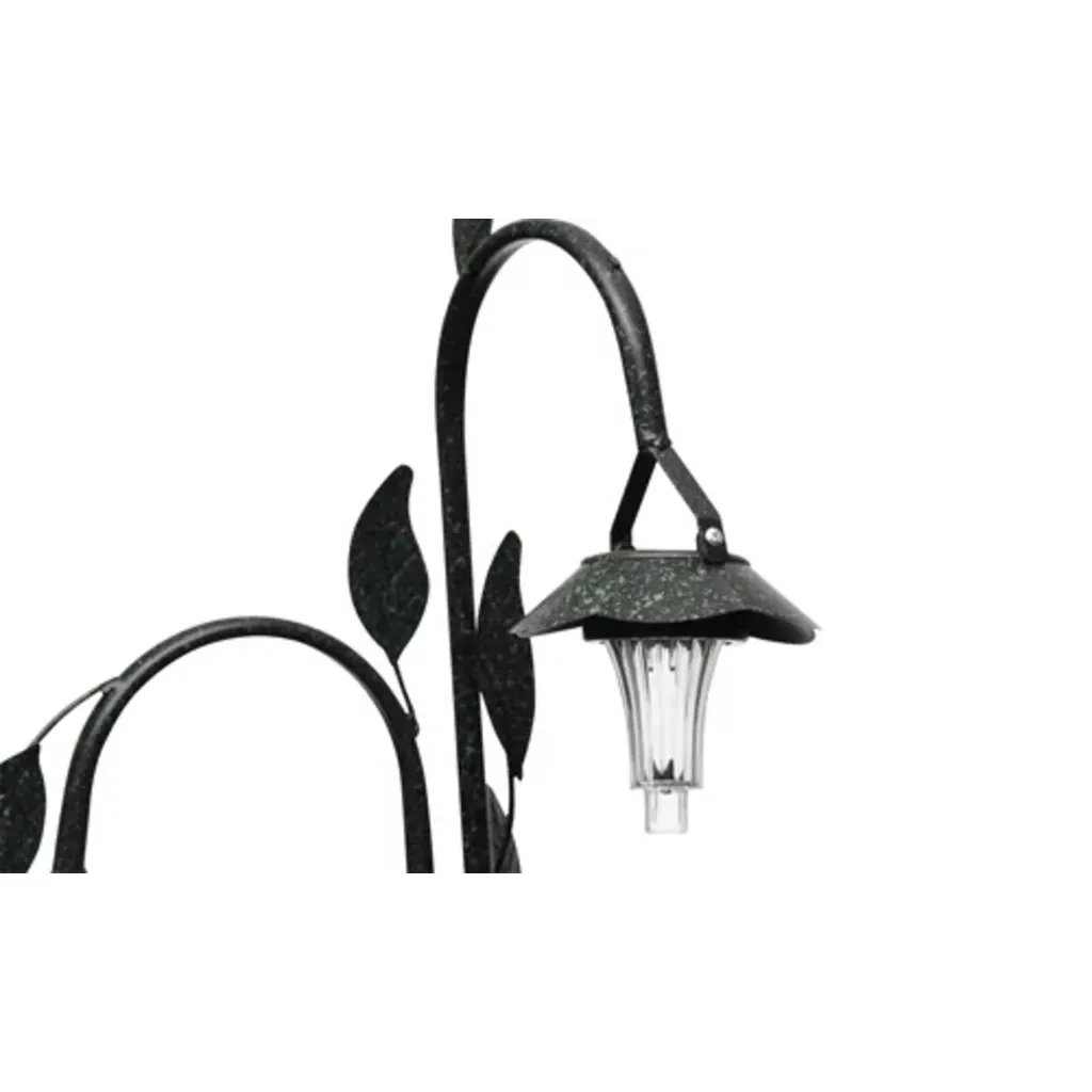 Fioriere | Cassetta per fiori | Vaso partavasi supporto in ferro battuto e lampade LED s