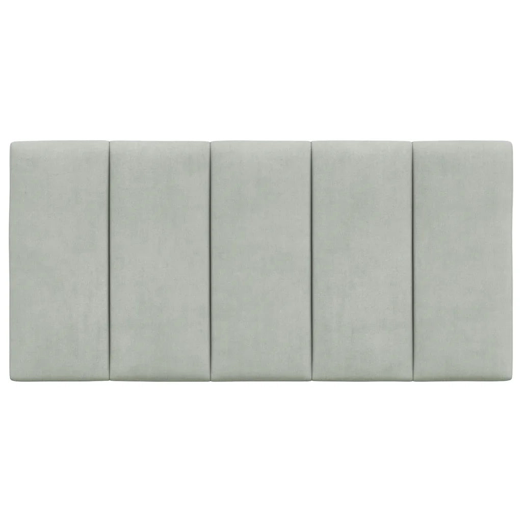Cuscino Testiera Hanko Grigio Chiaro 100 cm in Velluto CFW1647202