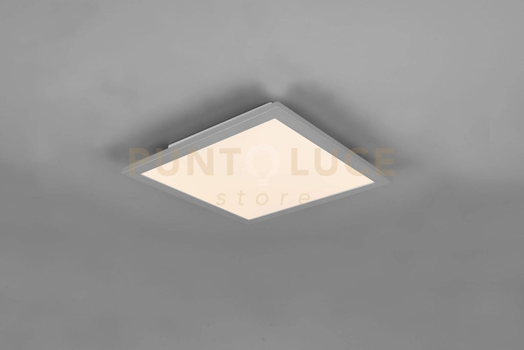 GAMMA PLAFONIERA LED 13,5W 1600lm, 2700 - 6500K QUADRATA BORDO ALLUMINIO CON TELECOMANDO MULTIFUNZIONE 29,5X29,5CM DIMMERABILE