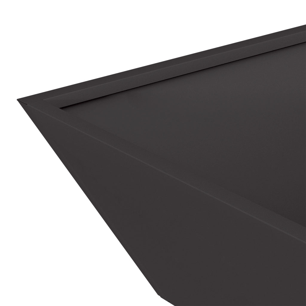 Set di Fioriere in Plastica Nera 50 x 50 x 15 cm