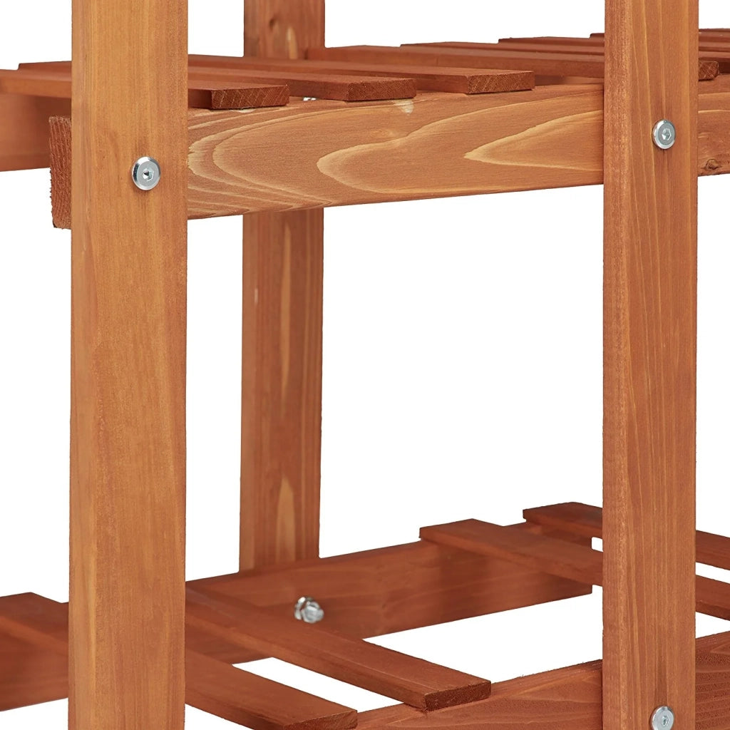 Mensola per fiori in legno porta piante a 5 ripiani marrone chiaro 2213013/3