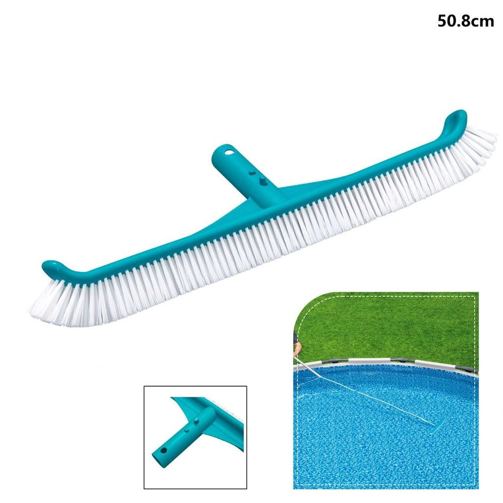 Trade Shop - Spazzola Curva Per Parete Grande Per La Pulizia Angoli Fondo Delle Piscine 58280 -