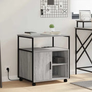 vidaXL Mobile per Ufficio con ruota Grigio sonoma 61 x 46 x 67 cm