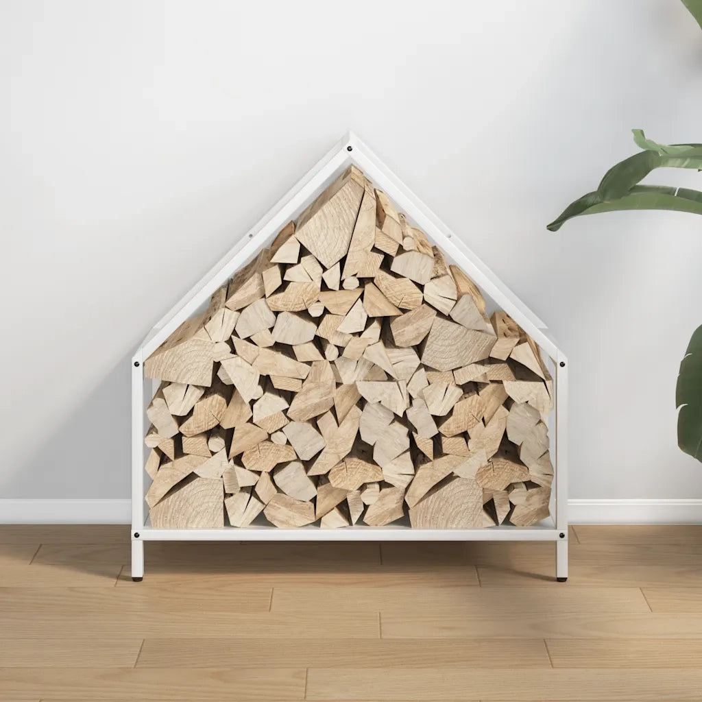 Rastrelliera per Legna da Ardere Bianca 60x25x60 cm CFW9012674