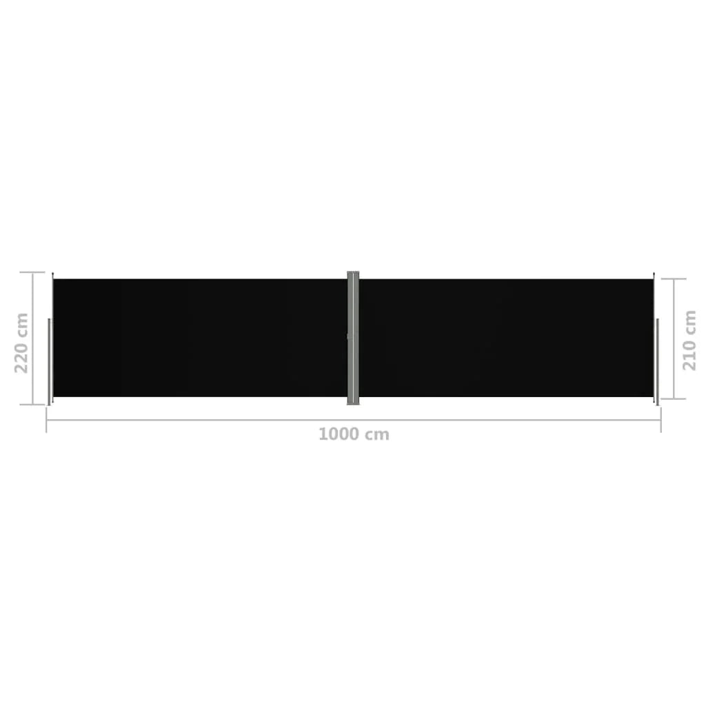 Tendalino laterale retrattile 220 x 1000 cm nero 02_0007447
