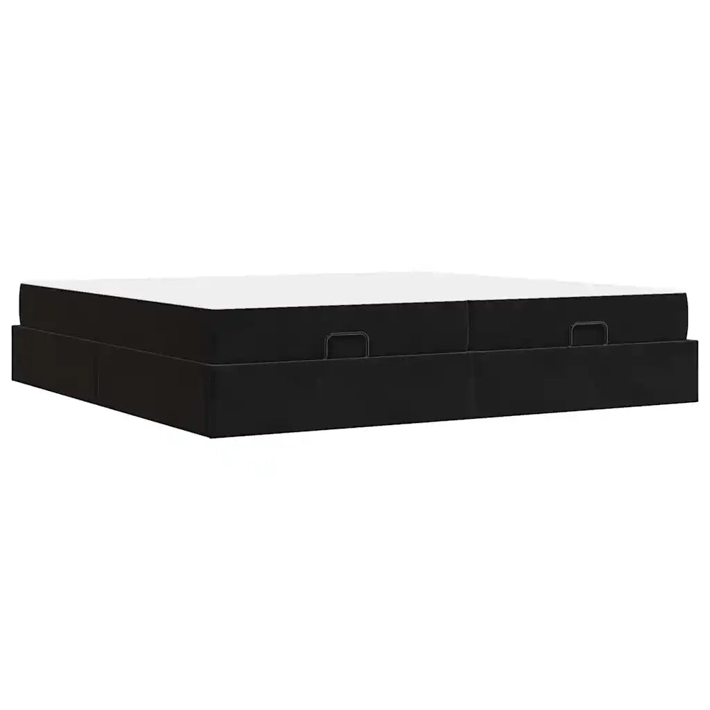 vidaXL Struttura del letto Nero 200 x 200 cm Velluto