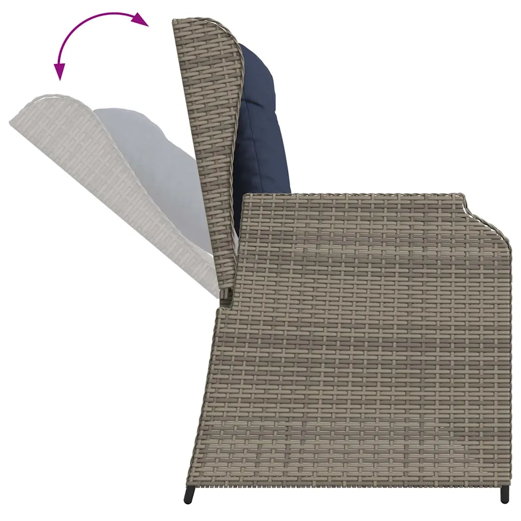 Panchina da giardino Grigio polyrattan 3394456