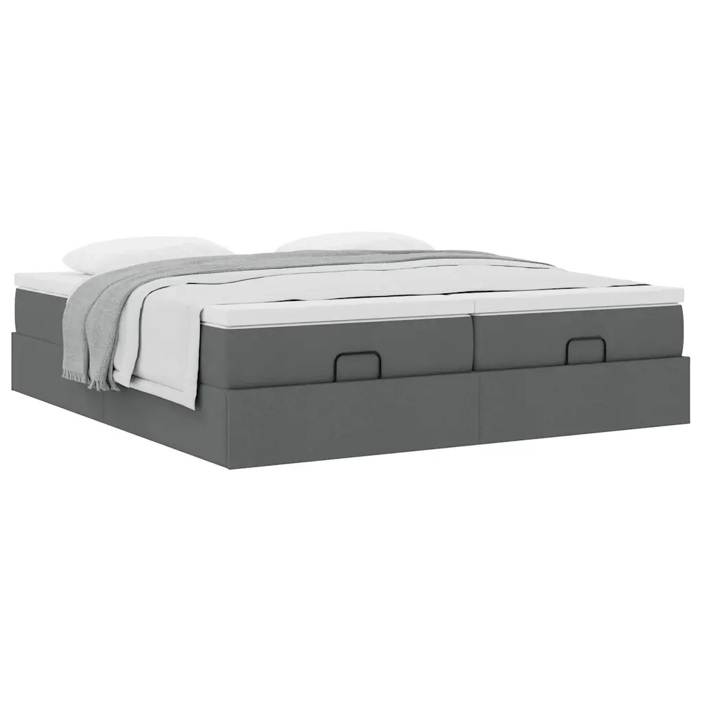 Struttura Letto Pouf con Materassi 160x200 cm in Tessuto 3311235