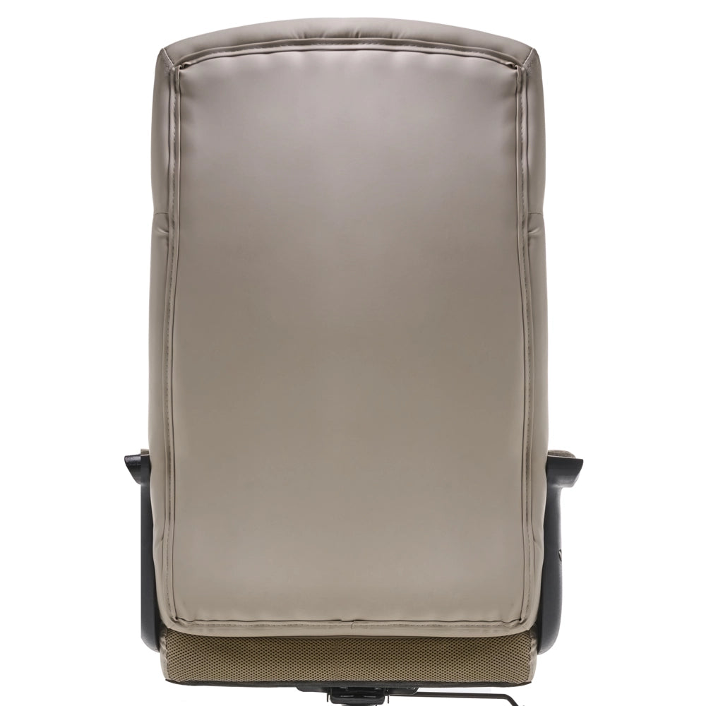 Sedia da ufficio retrò in similpelle beige altezza regolabile con braccioli elegante