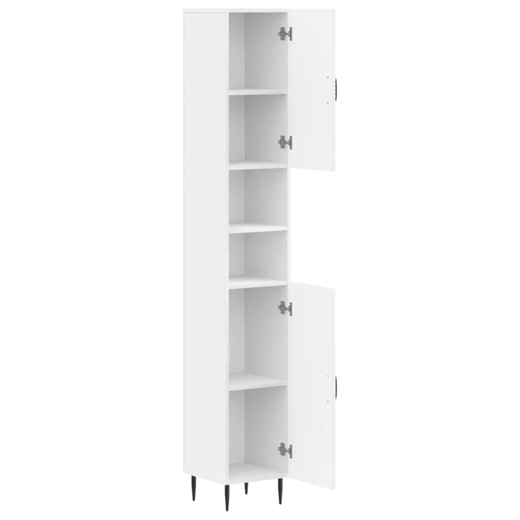 Armadio da Bagno con Ripiano Aperto HAARLEM Bianco 896815