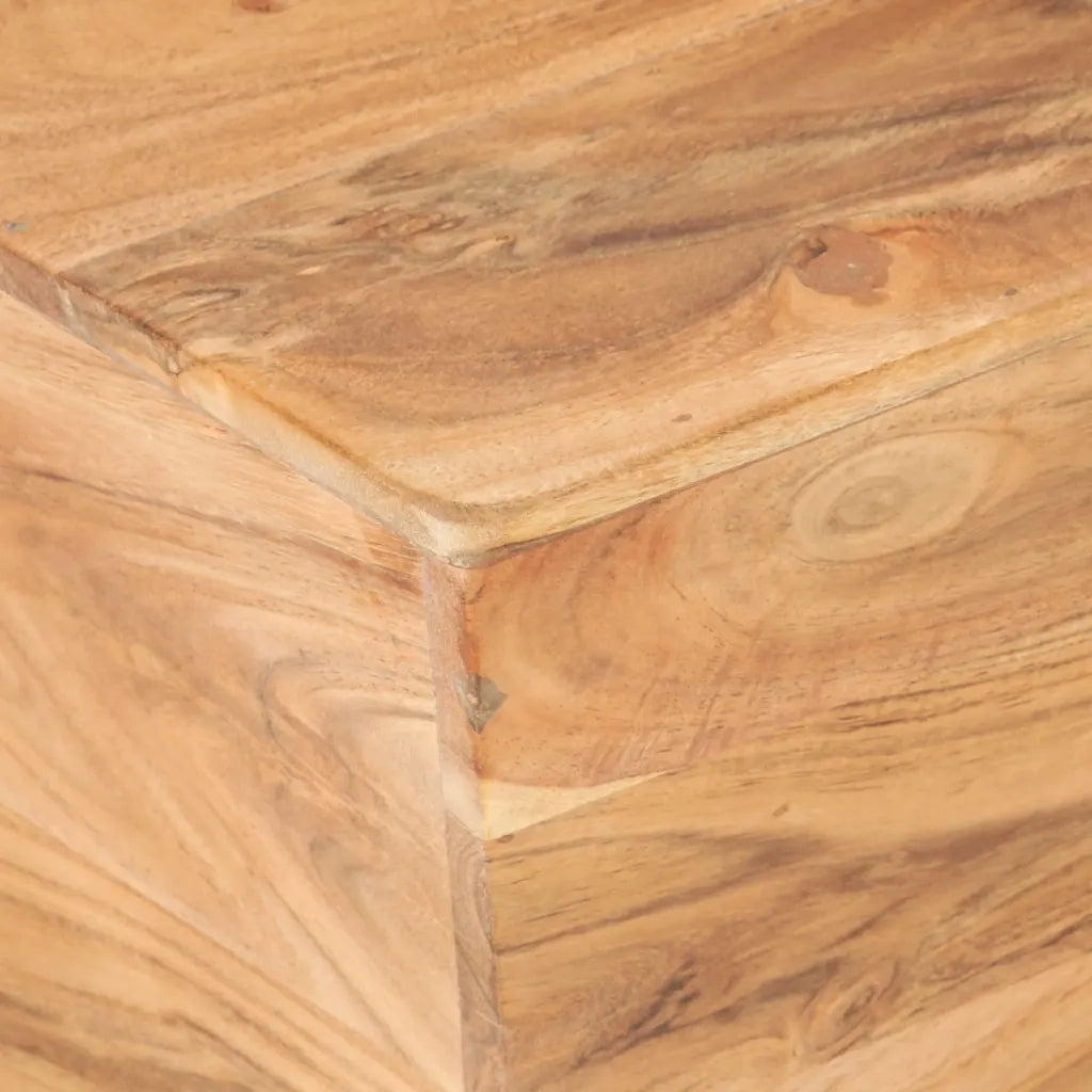 Tavolino Salotto a Forma di V 66x66x30 cm Legno Massello Acacia 320388