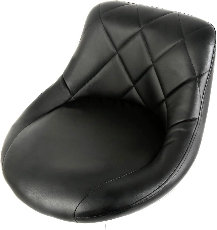 Sgabello da bar, sedia da bar con schienale, altezza regolabile 60 cm – 82 cm, girevole a 360 gradi, in similpelle, PU (nero)