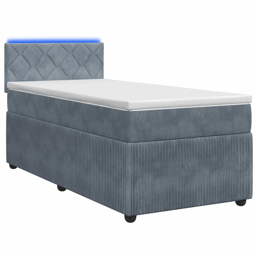 Letto box spring con materasso Grigio Scuro 100 x 200 cm 3453090