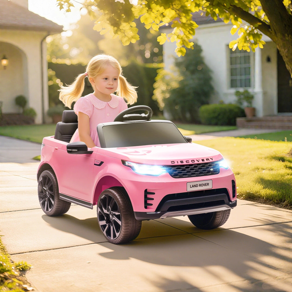 Auto Elettrica per Bambini Land Rover con Telecomando e LED ¨C zephmum ¨C 105x68.5x58 cm Rosa