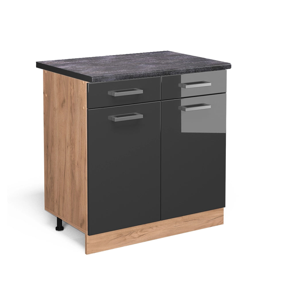 Vicco Mobiletto base per cucina Antracite lucido 80 cm , PL Antracite