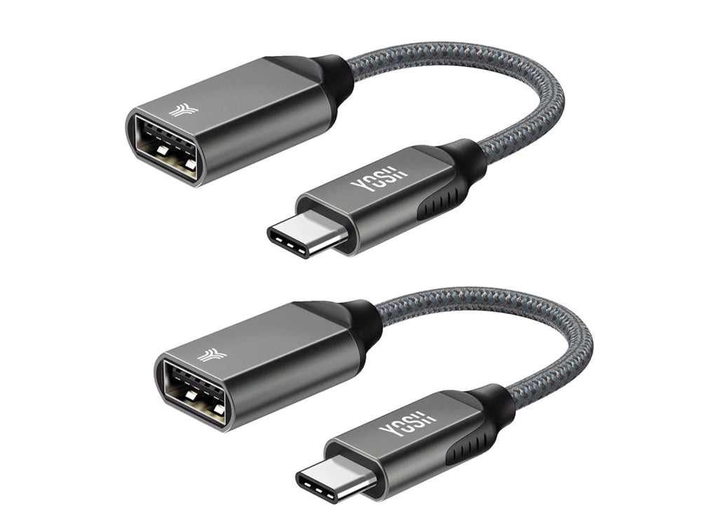 YOSH Adattatore USB C a USB femmina in Lega Zinco Confezione da 2 Adattatore Thunderbolt 3 a USB da USB-C a USB-A 3.0/2.0