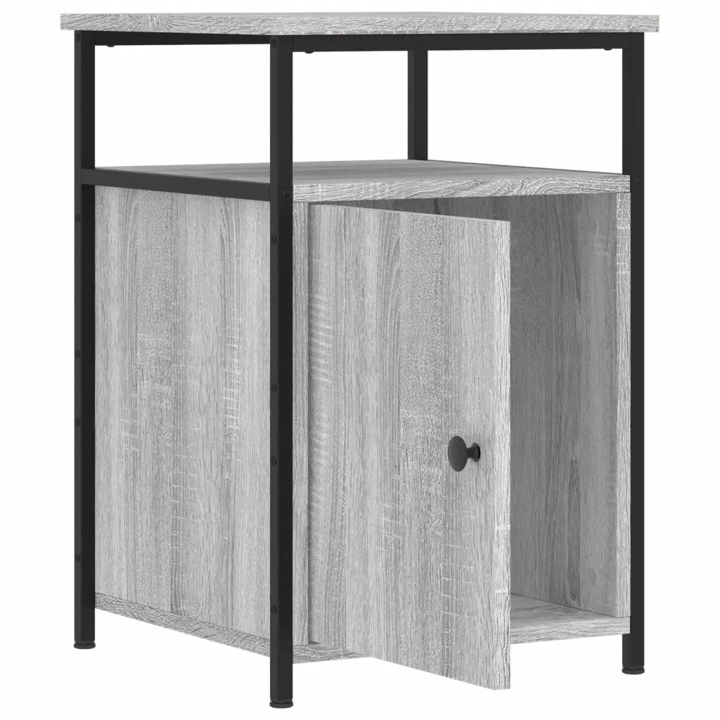 Comodino Grigio Sonoma 40x42x60 cm in Legno Multistrato 826039