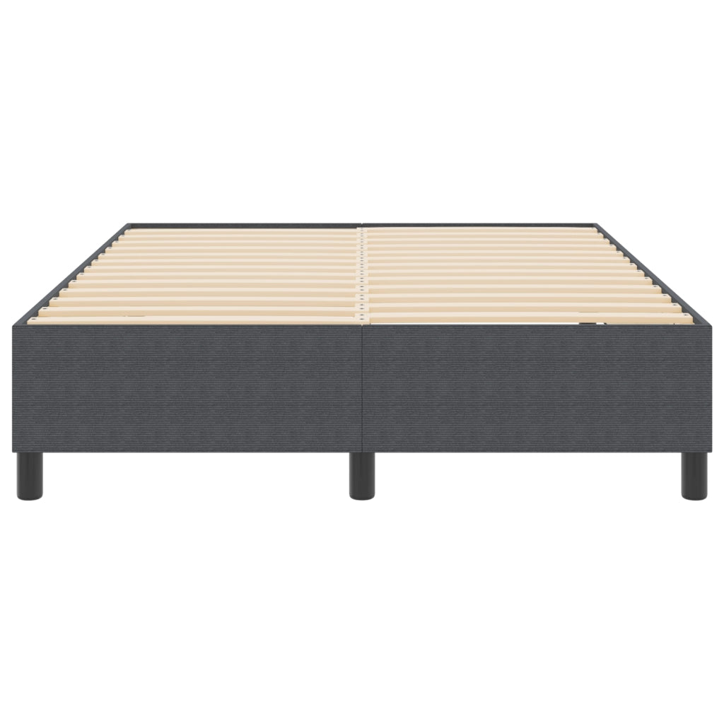 Letto con Box Spring Grigio Scuro 140x200 cm Tessuto a Corda