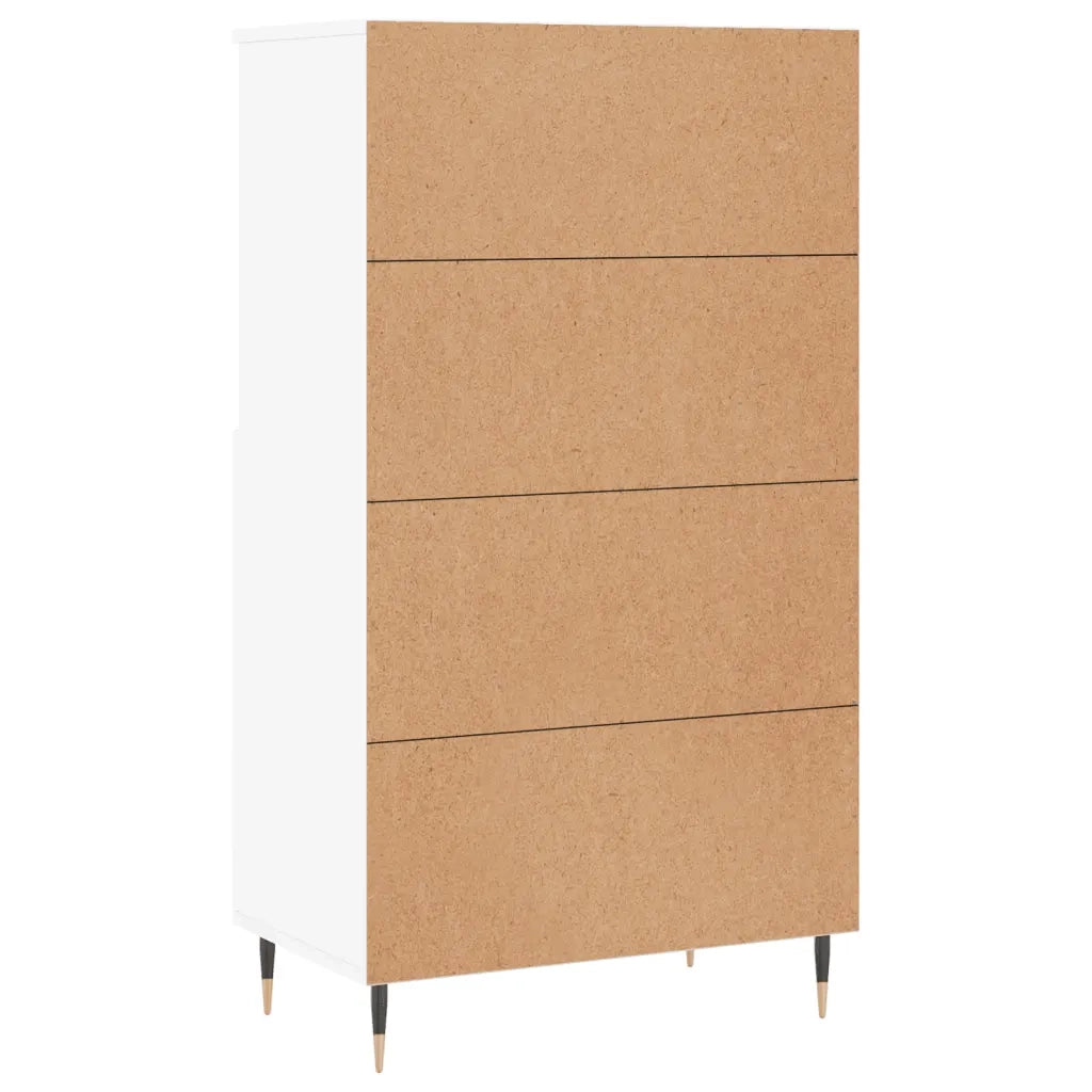 Credenza Alta Bianca 60x36x110 cm in Legno Multistrato 831476