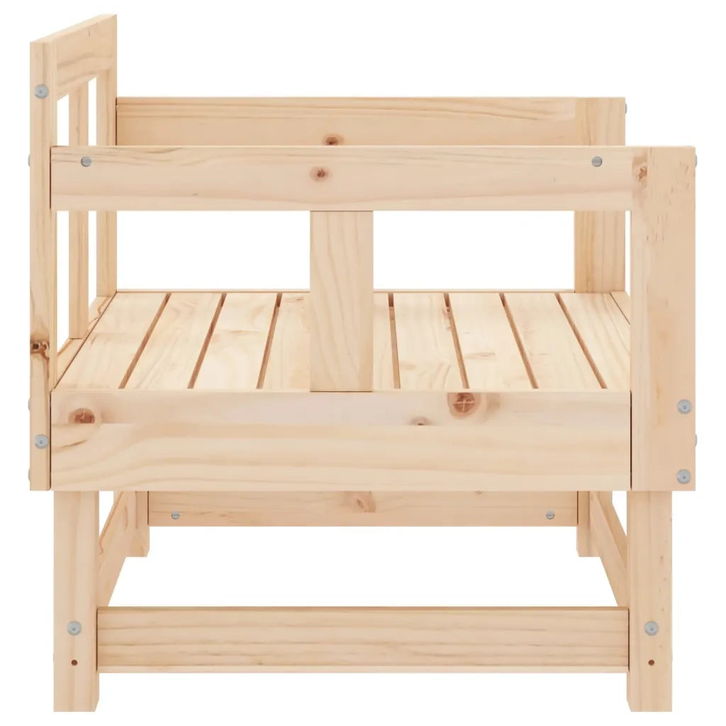 Sedia da patio-Sedie da Giardino 2pz in Legno Massello Pino 393690