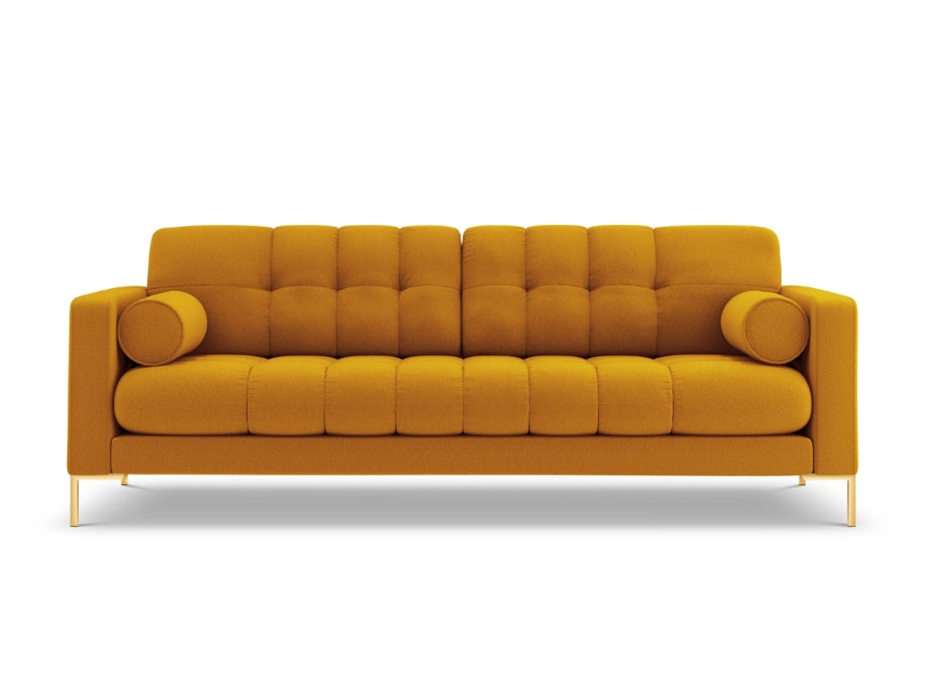 Cosmopolitan Design - Divano "Bali" 4 posti in tessuto strutturato giallo 