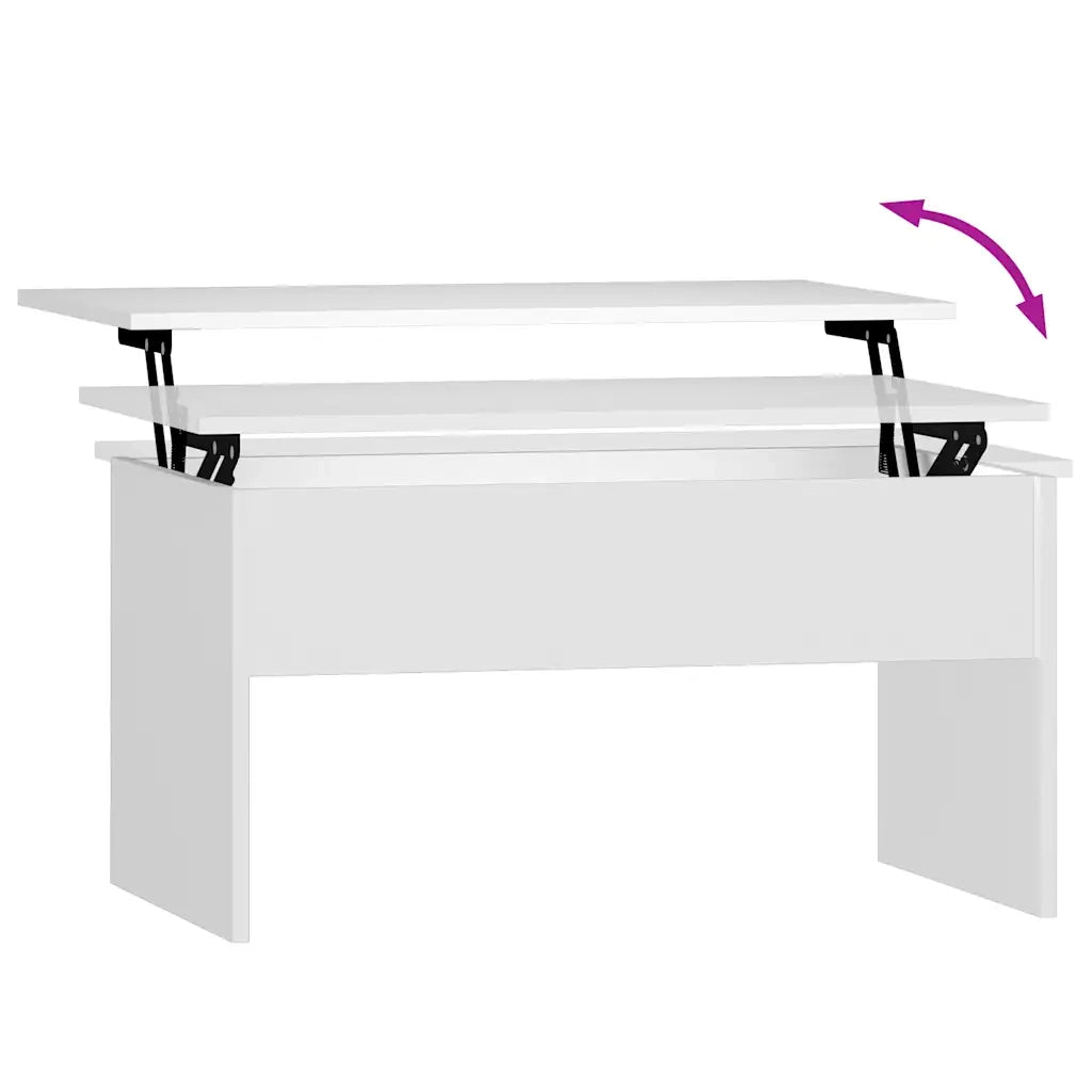 Tavolino da salotto | Tavolino da caff¨¨ | Tavolino da Soggiorno Bianco 80x50,5x41,5 cm Legno Multistrato