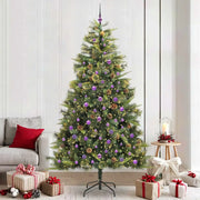 Albero di Natale artificiale pieghevole con coni Verde 240 cm 3395113