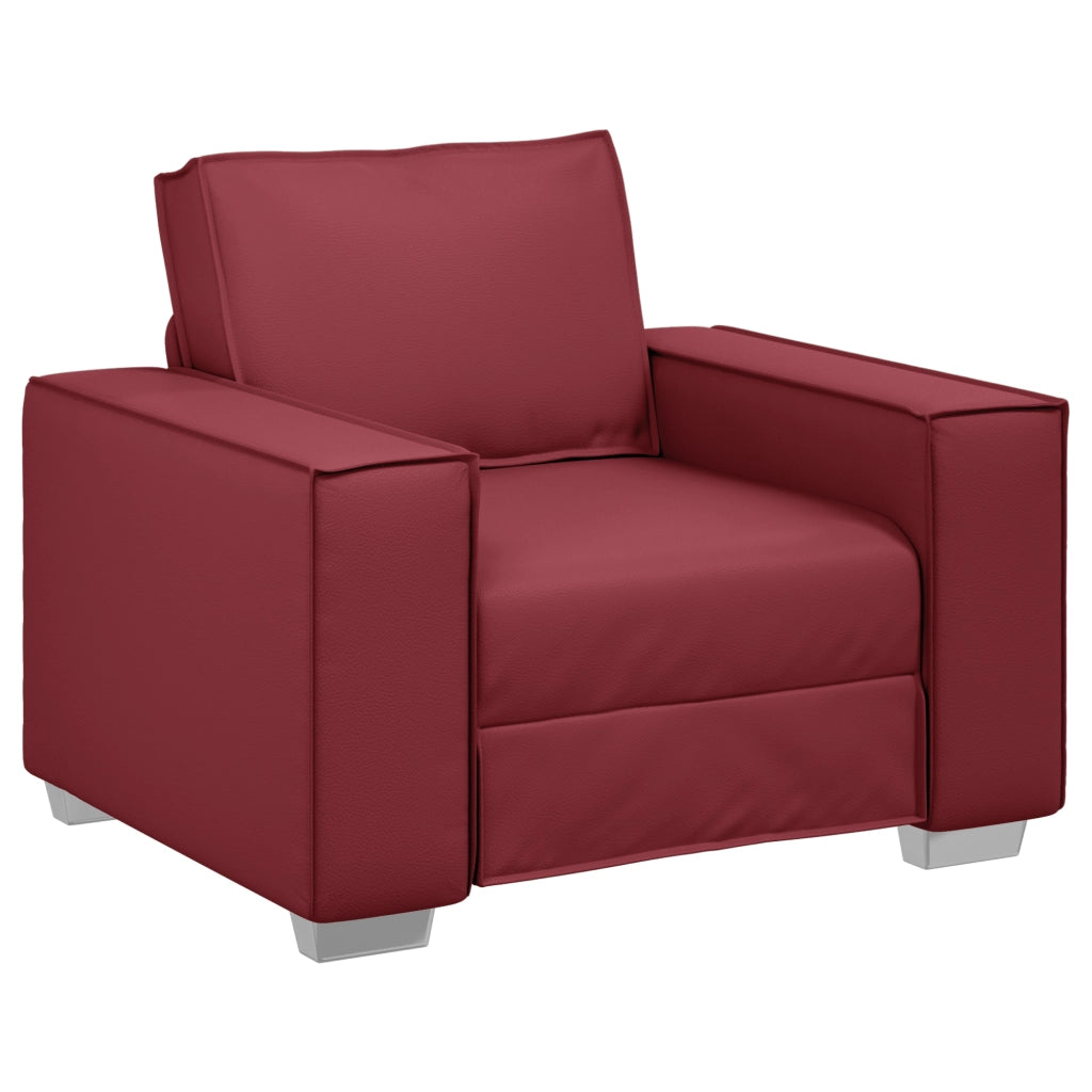 Poltrona  Rosso Vino 59 cm in Pelle Finta
