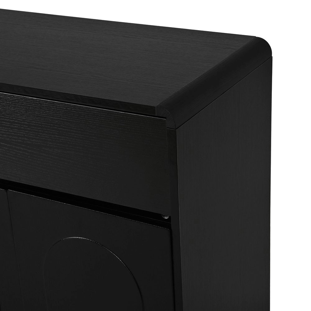 Credenza Soggiorno con Ante Curve ¨C MINIMAL ¨C Truciolato MDF, Gambe in Metallo