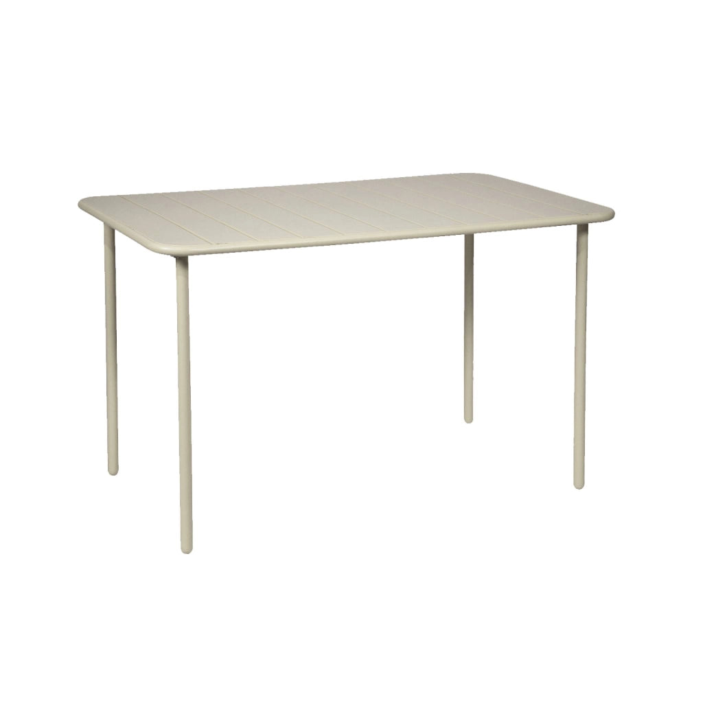 Tavolo da giardino in acciaio, 4 posti, 120cm, beige