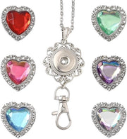 Set di 6 Snap Knop Kettingen con Charms Sostituibili