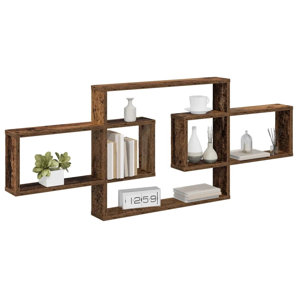 Scaffale da parete Legno antico 130 x 10 x 50 cm 8012458