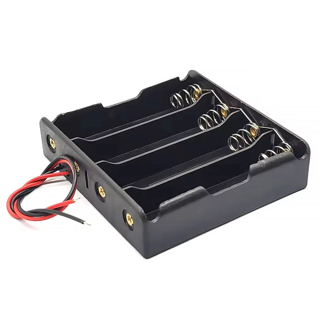 Portabatterie 4 x 18650 – Connessione Parallela | 3,7V/4,2V | Elettronica, LED, Arduino, Modellismo, DIY