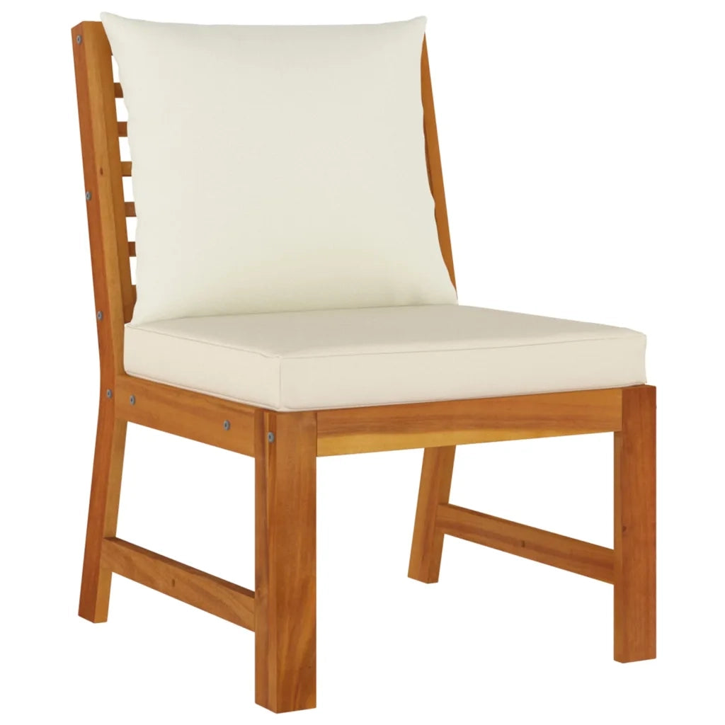 Set da Pranzo Giardino 7pz con Cuscini Legno Massello di Acacia 3154968