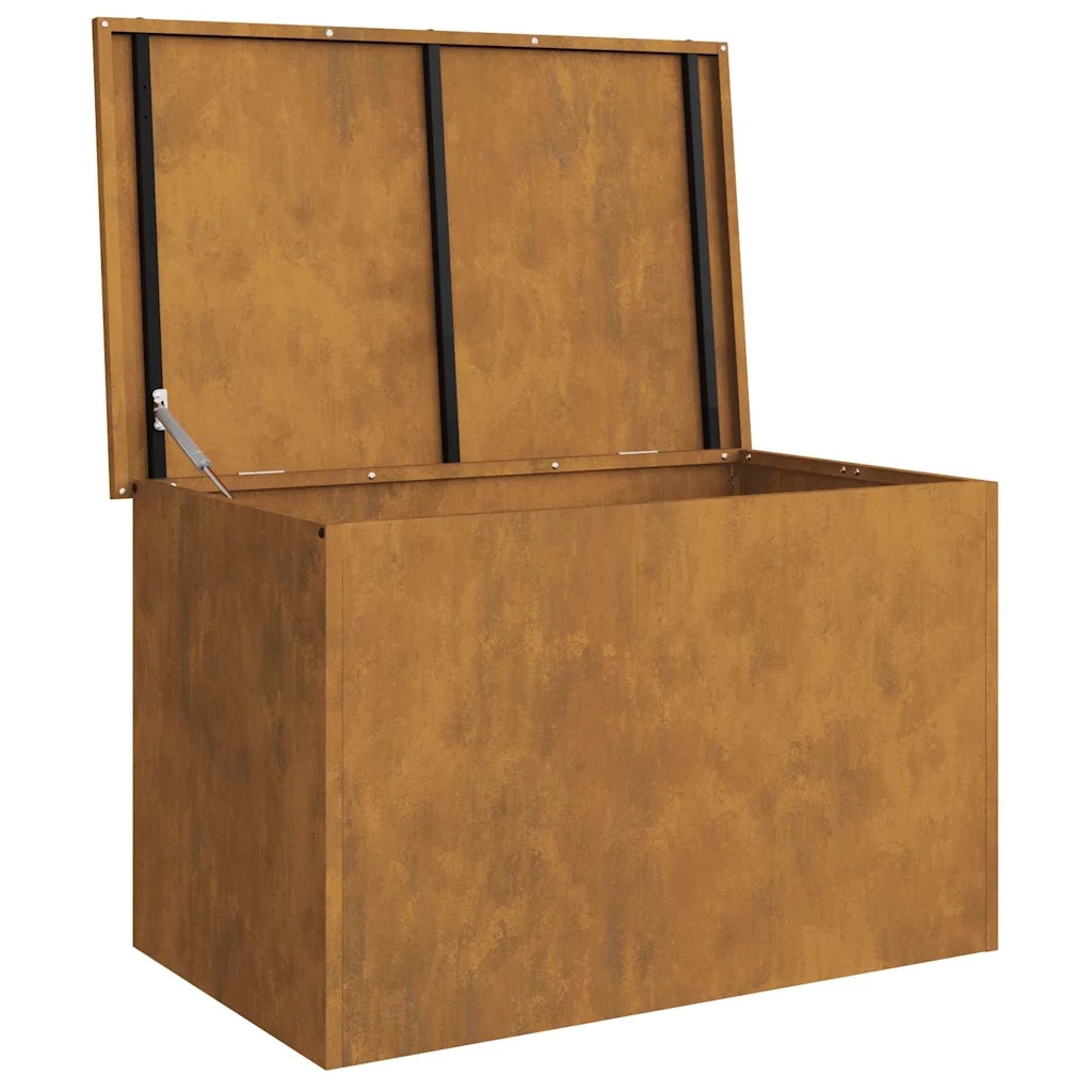 vidaXL Scatola di Stoccaggio Esterno Marrone 80 x 50.5 x 50 cm