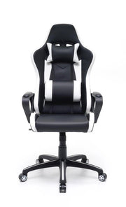 Poltrona Gaming Professionale Bianca con Ruote Girevoli Antiscivolo - Dimensioni: 63x63xH118 (126) cm