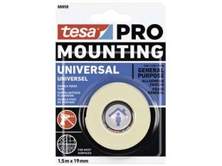 NASTRO BIADESIVO MOUNTING PRO UNIVERSALE 66958- - mm.19h. in rotoli da mt.5 - 8 blister TESA