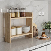 Morfasso, Mensola 2 Ripiani, 34x10x30h cm Marrone Naturale