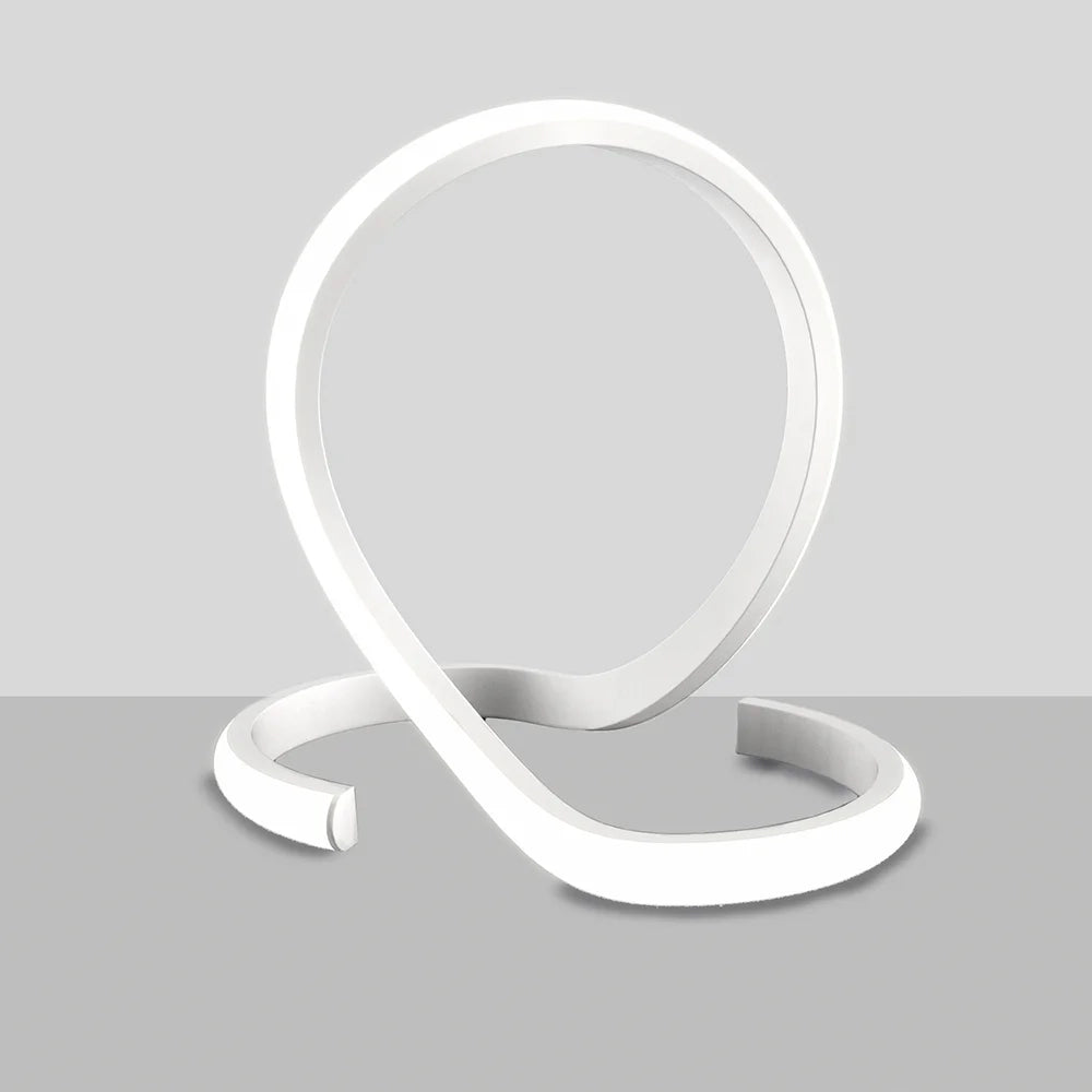Lumetto Moderno Luce Led Integrata Metallo E Alluminio Bianco Serie Noodles