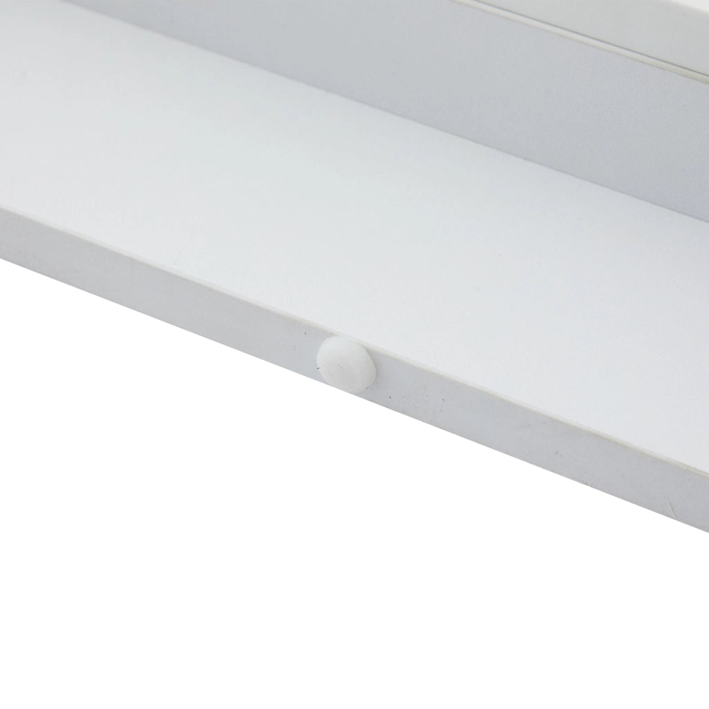 TAVOLO da caffè LED 100x50x42 cm Bianco in pannello di legno e acrilico