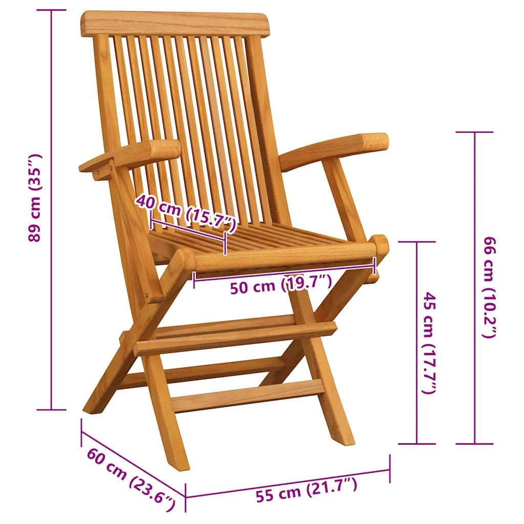Sedie da Giardino con Cuscini Rossi 8pz Legno Massello di Teak