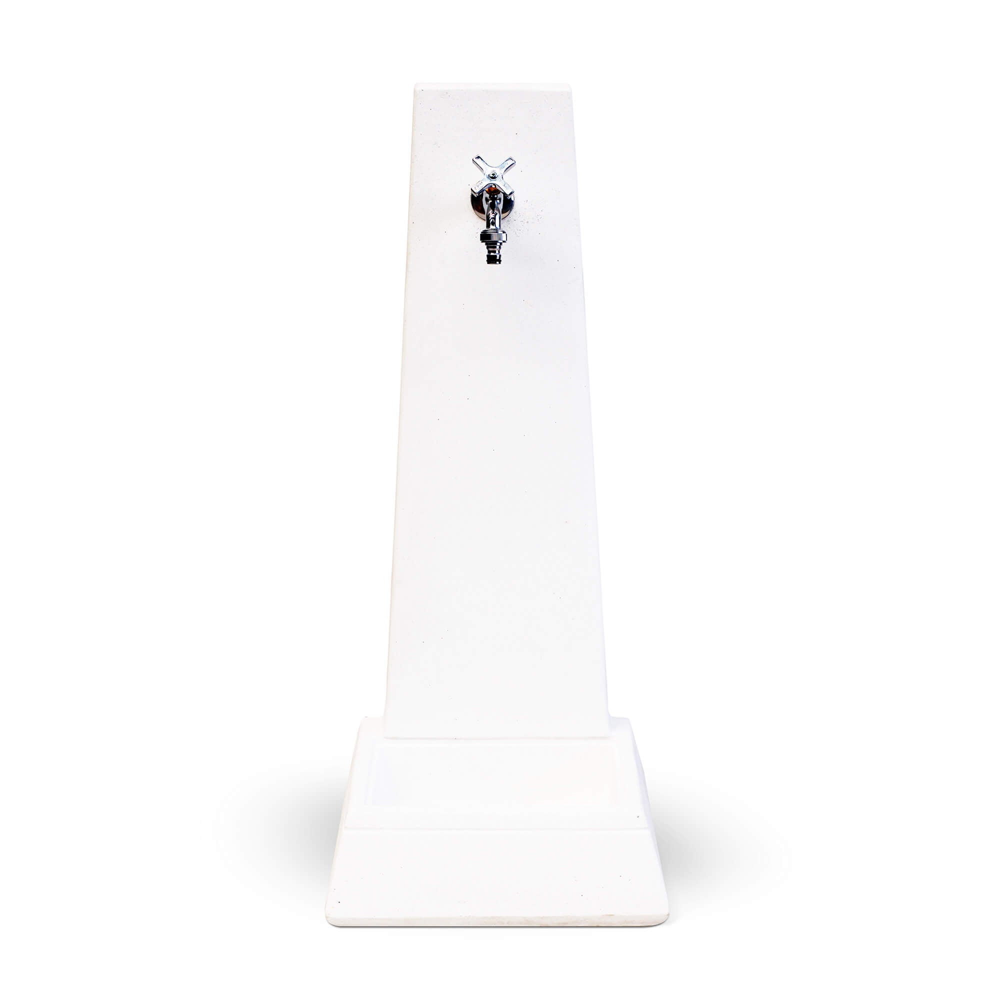 Fontana da Giardino Senza Rubinetto in Cemento Granulato di Marmo Oslo Bianco