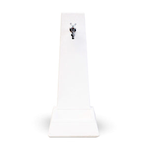 Fontana da Giardino Senza Rubinetto in Cemento Granulato di Marmo Oslo Bianco