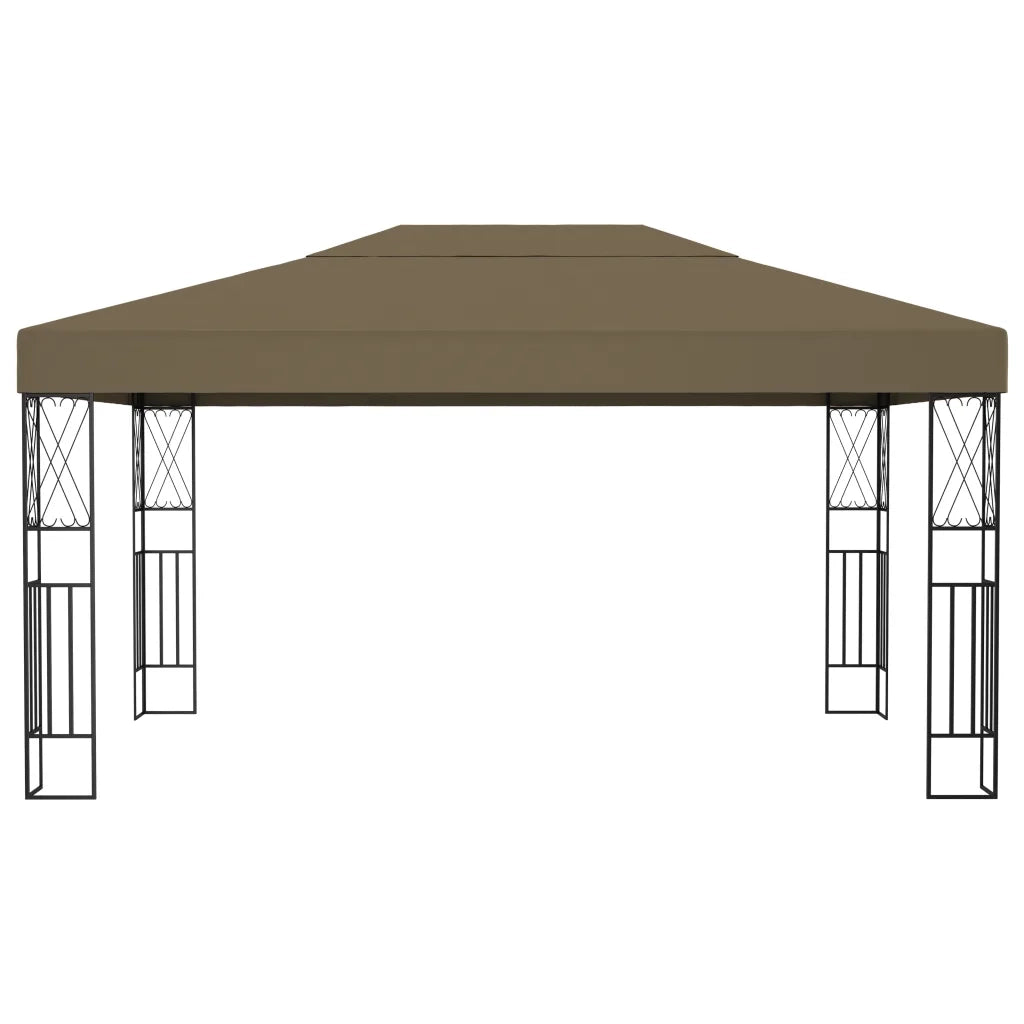 Gazebo | Pergolato 3x4 m Grigio Talpa in Tessuto