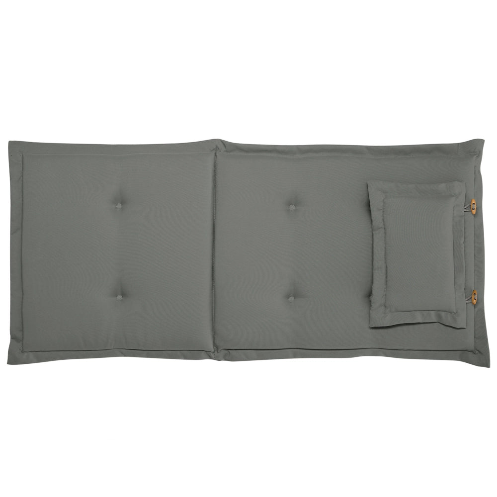 Set di 6 cuscini per sedie da giardino Cuscino per schienale in poliestere grigio Design moderno Cuscino per esterni