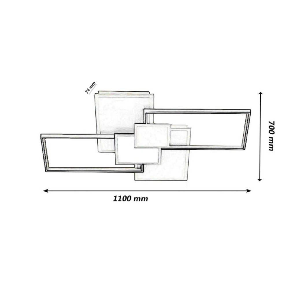 Trade Shop - Lampadario Soffitto Led 83 W Plafoniera Tre Colorazione Moderna Bluetooth C67-3c -