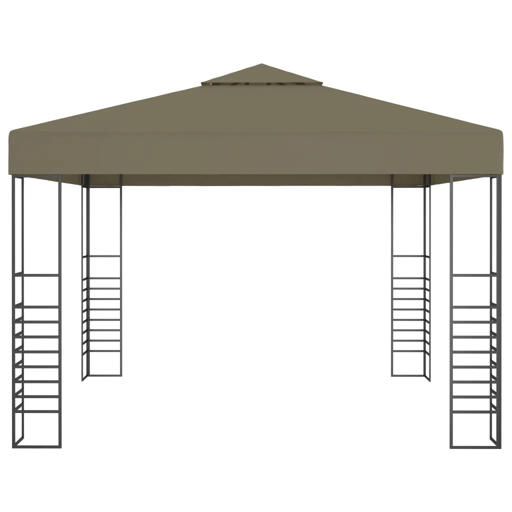 Gazebo | Pergolato da Giardino 3x3 m Grigio Talpa 180 g/m2