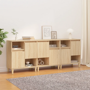 Credenze 3pz Rovere Sonoma 60x35x70 cm in Legno Multistrato 3185738