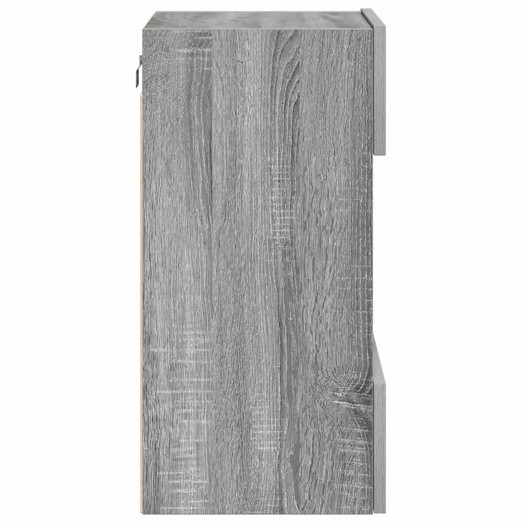 Mobili da parete con luci LED per TV 2pz-Credenza per TV Grigio Sonoma 40x30x60,5 cm