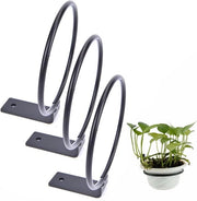Set di 3 vasi per piante da muro 6 pollici con supporto per vaso da muro e attacco metallico per muro (6 pollici)